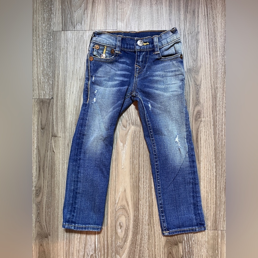 True Religion Blue Slim Julie Distressed Jeans sz 3